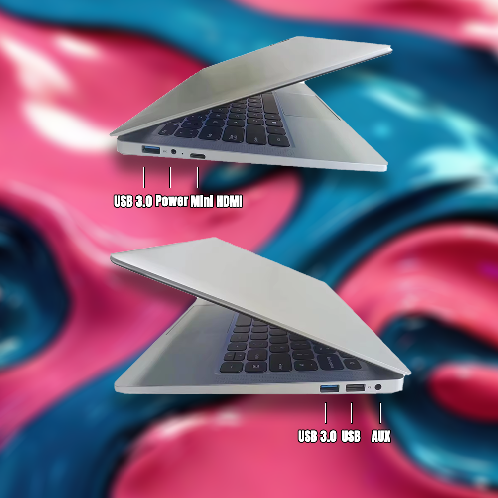 Notebook NUOVO BETAZON • HD Intel® Celeron® N4000 • 8 GB DDR4-SDRAM • 256 GB SSD storage • Windows 11 Pro e Libre Office •Mouse e Cuffie Wireless
