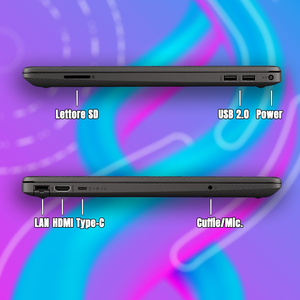 Notebook NUOVO HP • Cpu i7 1235U • 8 GB ram • 256 GB SSD • Windows 11 Pro e Pacchetto Office 2021 Mouse e Cuffie Wireless