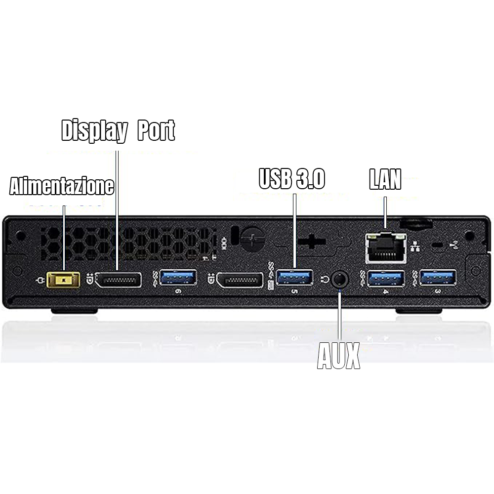 Lenovo ThinkCentre Tiny •Intel® Core™ i7 • 16 GB ram DDR4 • 512 GB SSD • Sistema Operativo • Pennetta Wi-Fi
