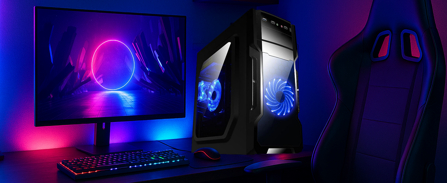 Betazon PC Fisso Gaming Desktop NUOVO • Cpu intel core i7-6700 • 32GB RAM DDR4 • 1TB SSD • Windows 11 Pro • WiFi • nvidia GEFORCE GT 740 4GB • Pronto All'Uso