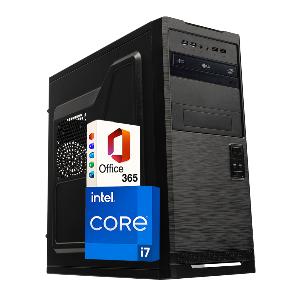 PC Fisso Desktop NUOVO • Cpu intel core i7-8700 • 32GB RAM DDR4 • 1TB SSD NVME 2.0 • Windows 11 Pro • WiFi • Office 365 • Pronto All'Uso • USB 3.0 • PC Professionale per Ufficio, Casa, Scuola