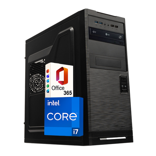 PC Fisso Desktop NUOVO • Cpu intel core i7-8700 • 32GB RAM DDR4 • 1TB SSD NVME 2.0 • Windows 11 Pro • WiFi • Office 365 • Pronto All'Uso • USB 3.0 • PC Professionale per Ufficio, Casa, Scuola