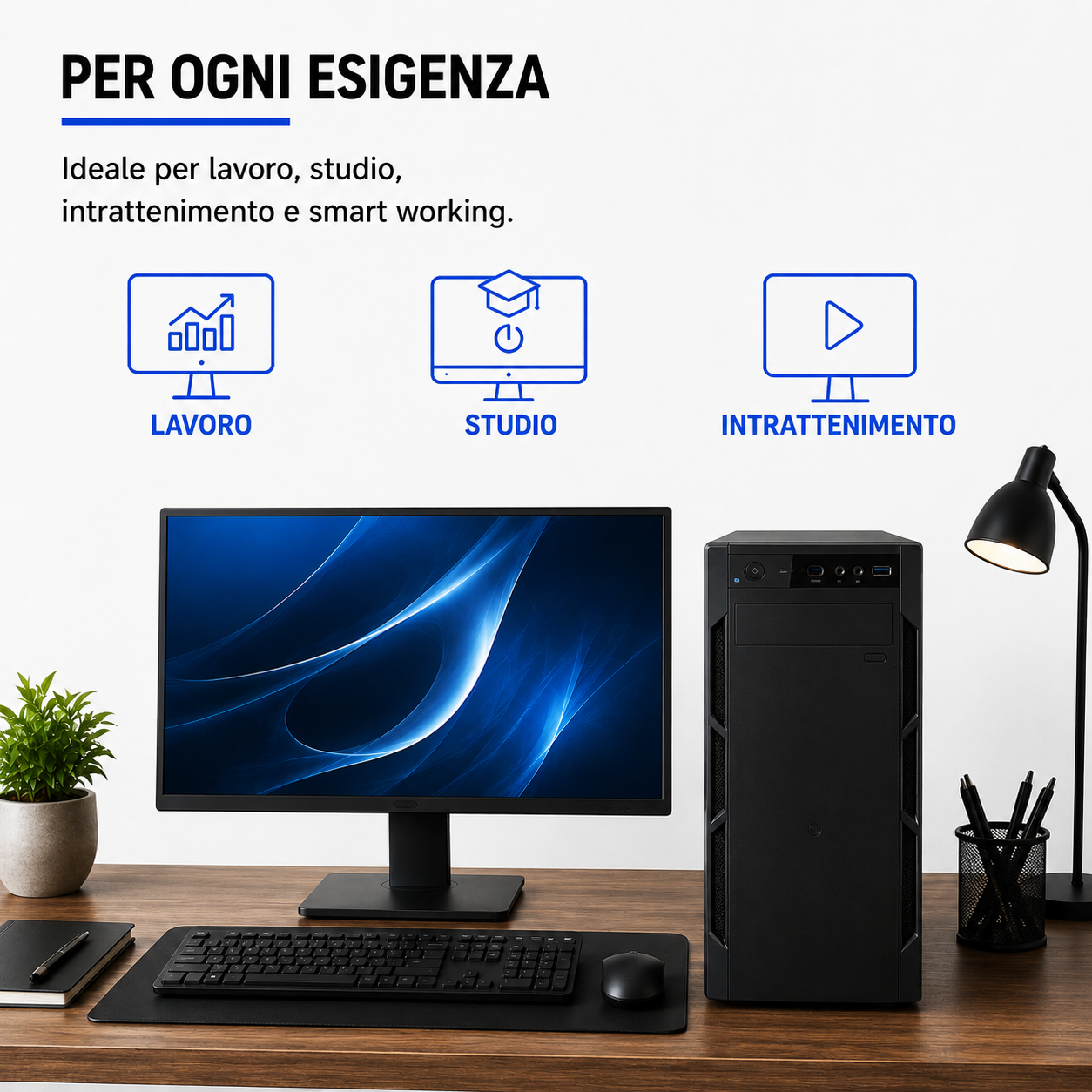 Betashop Computer EAN:8052219930175 NUOVO HD Intel® i5 • 16 GB DDR4-SDRAM • 256 GB SSD storage + 756 HDD • Sistema Operativo