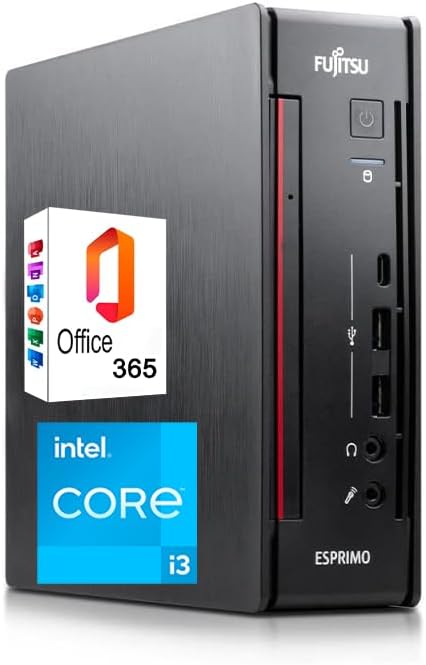 Mini pc Fujitsu Esprimo Q957 • Intel Core i3 6100T • 8GB Ram • 256 GB Ssd • ingresso Type-C e WIFI • windwos 11 pro + office 365 (ricondizionato)