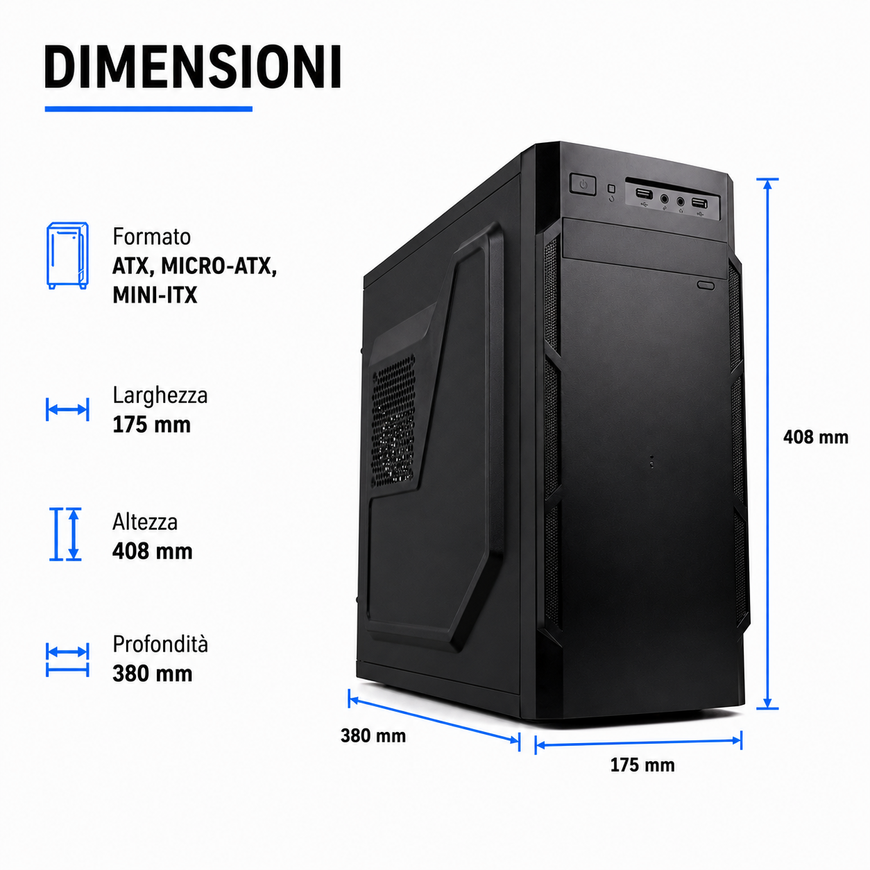 Betashop Computer EAN:8052219930175 NUOVO HD Intel® i5 • 16 GB DDR4-SDRAM • 256 GB SSD storage + 756 HDD • Sistema Operativo